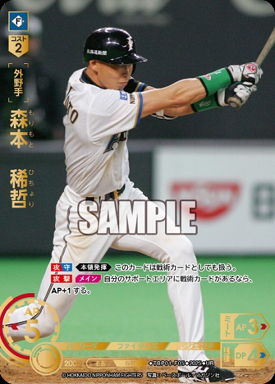 森本　稀哲(北海道日本ハムファイターズ)(UR) 【TBP01-F05UR】